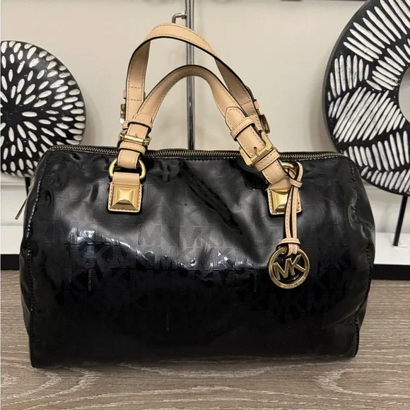 Michael Kors Grayson large pattern leather satchel - Picture 2 of 14